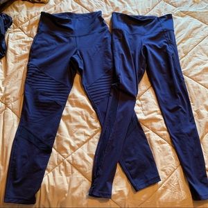 Set of 2 Navy Old Navy Go Dry Workout Leggings M
